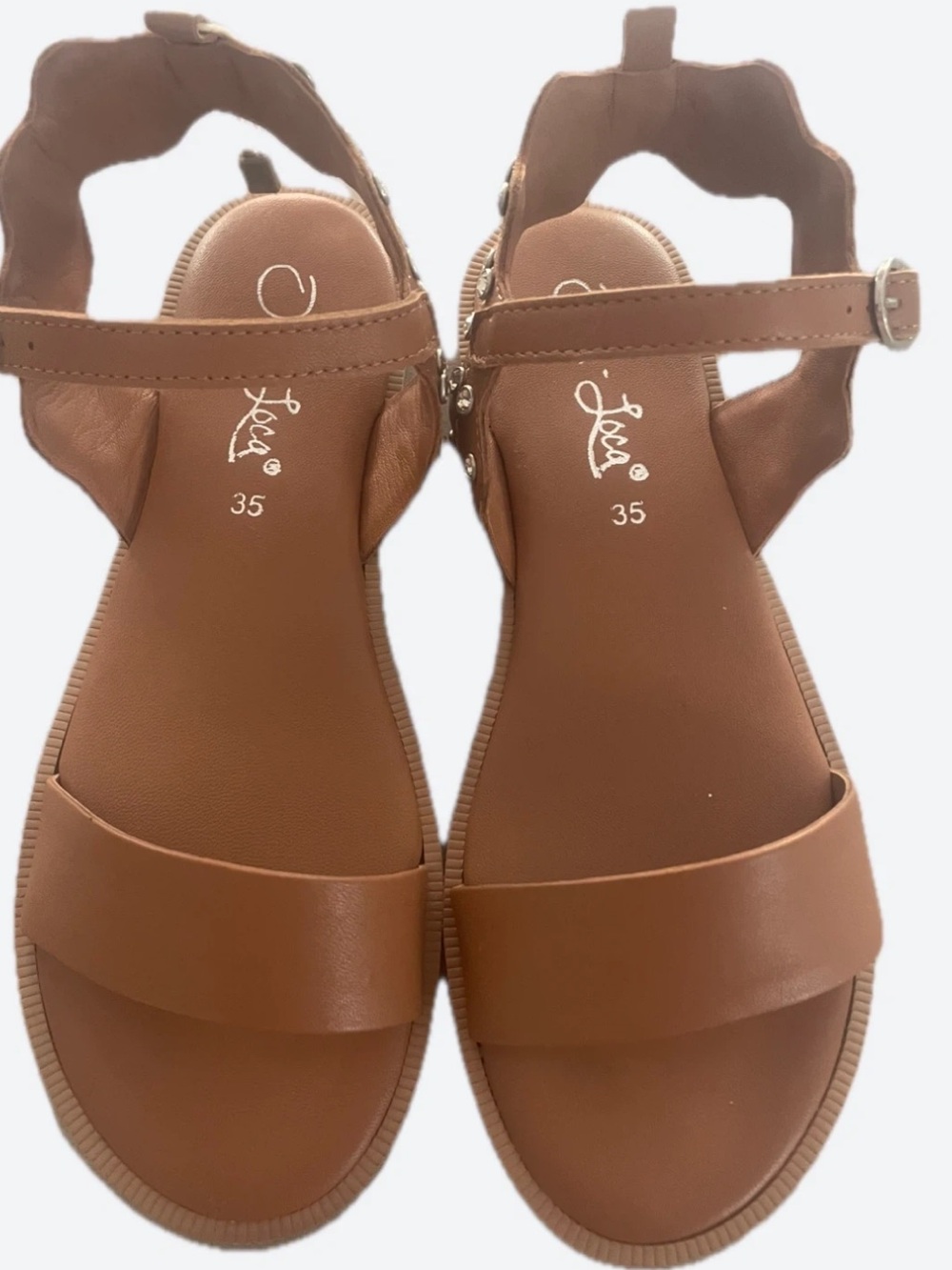 Brand new Oca-Loca Brown Embellished Sandals girls Size 1.5-2
-